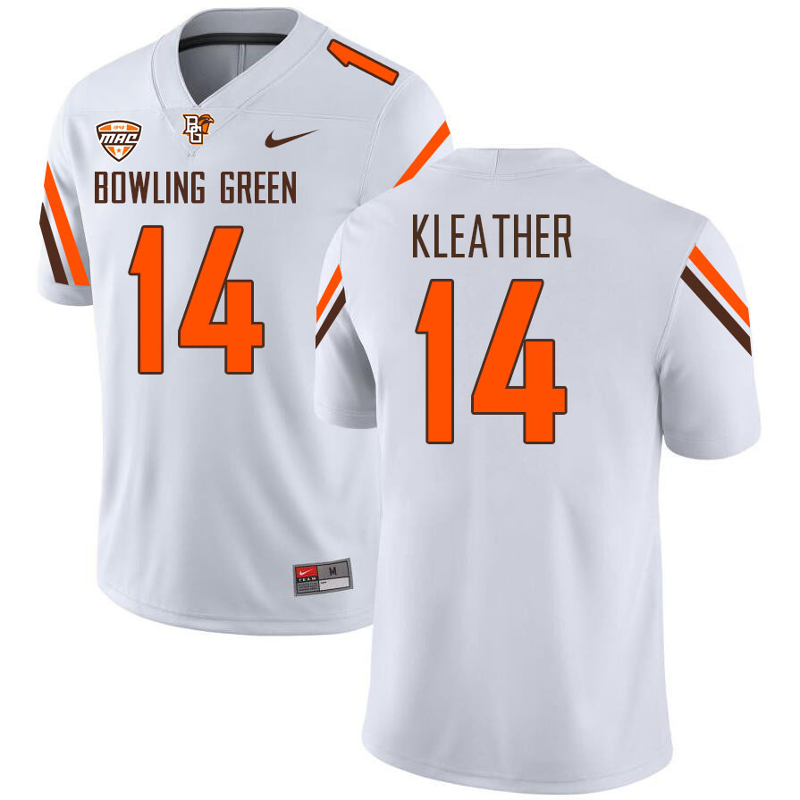 Bowling Green Falcons #14 Jackson Kleather College Football Jerseys Stitched Sale-White